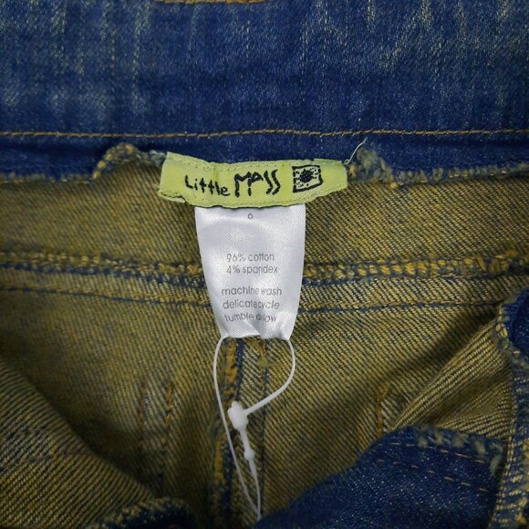 Little Mass Girls Outfit 6 Brown Yarn Top & Blue Flare Jeans Y2K Boho 2000s - Picture 11 of 16